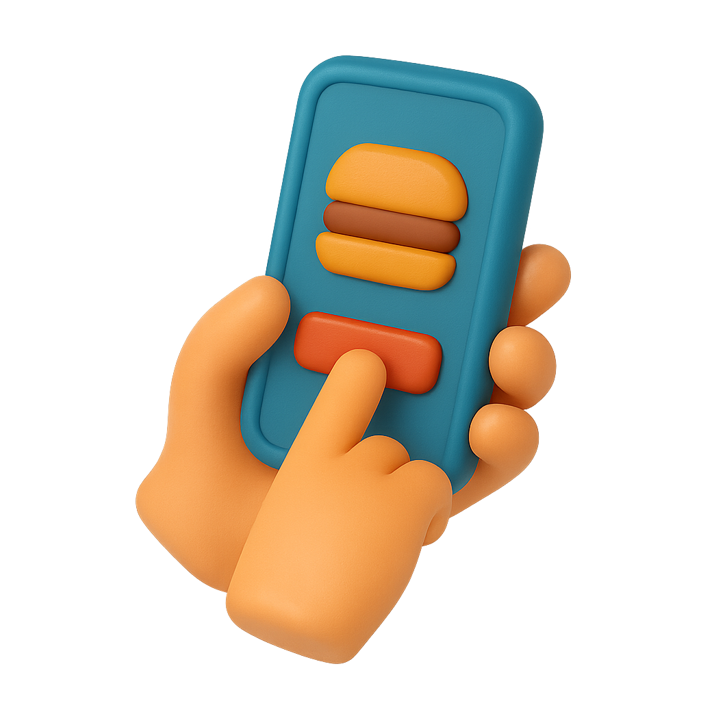 Customers order through our app